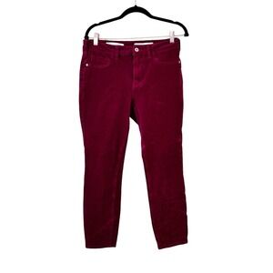 Pilcro Magenta Skinny Corduroy Pants Womens Size 30 Preppy Goth Academia